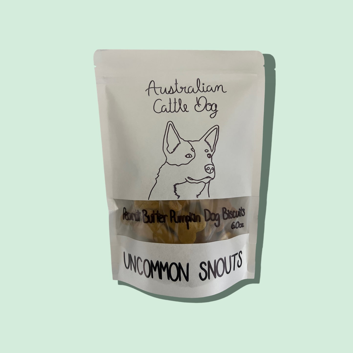 Peanut Butter Pumpkin Dog Biscuits - Australian Cattle Dog