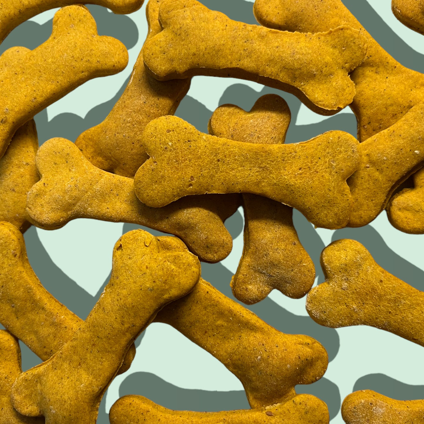 Peanut Butter Pumpkin Dog Biscuits - American Staffy