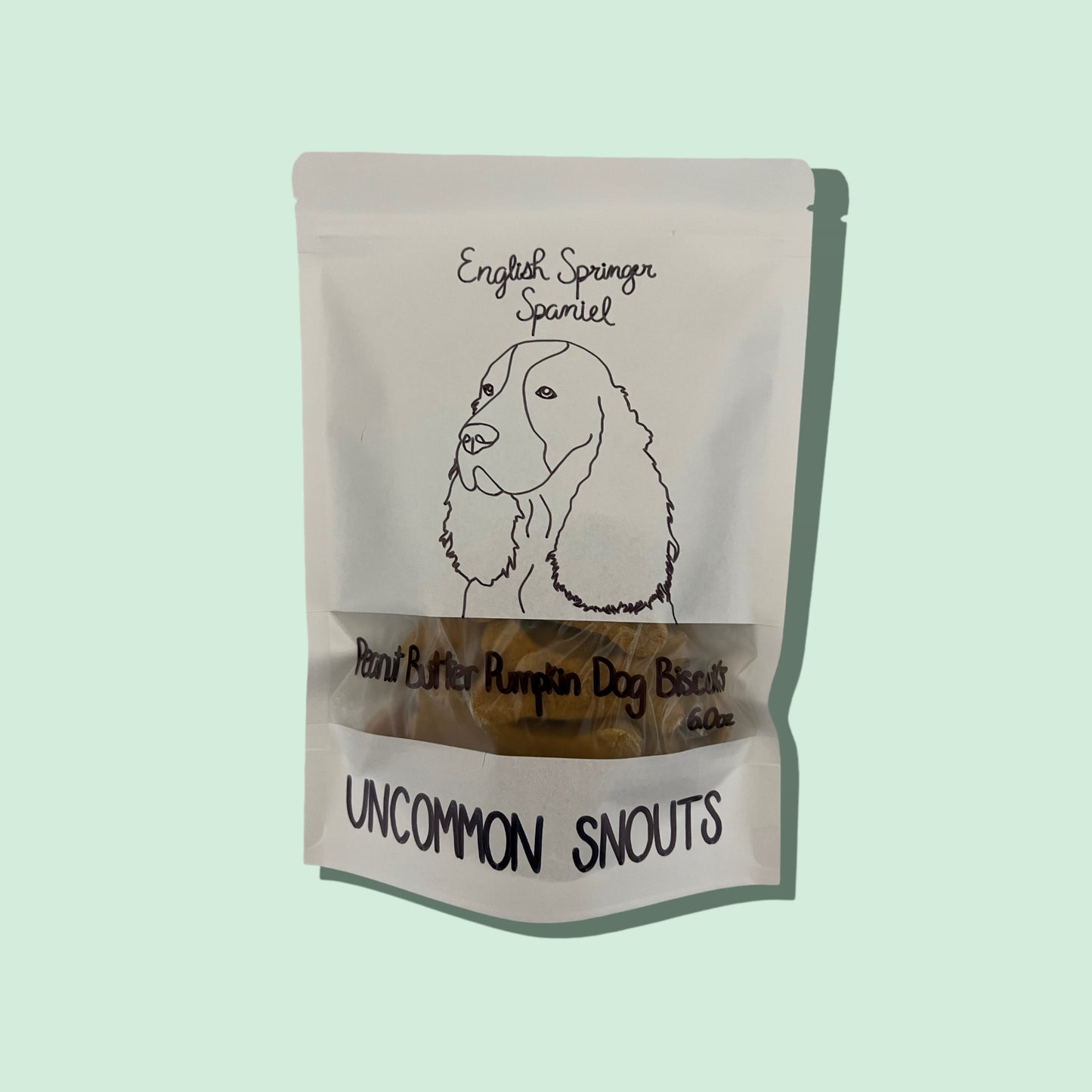 Peanut Butter Pumpkin Dog Biscuits - English Springer Spaniel