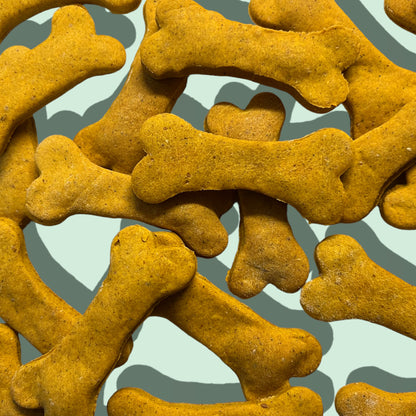 Peanut Butter Pumpkin Dog Biscuits - Golden